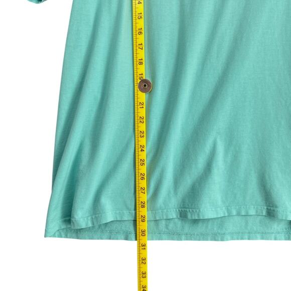 COMFORTWASH Teal Turquoise Cayman Islands Beach Scene Graphic T-Shirt Large - Picture 7 of 7